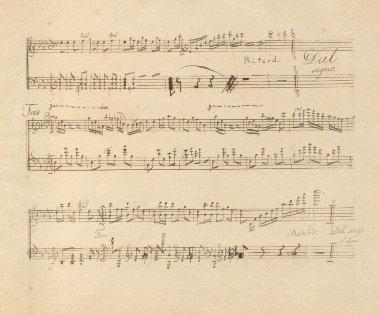 rękopis Poloneza As dur z dedykacją małego Chopina swojemu nauczycielowi muzyki Żywnemu